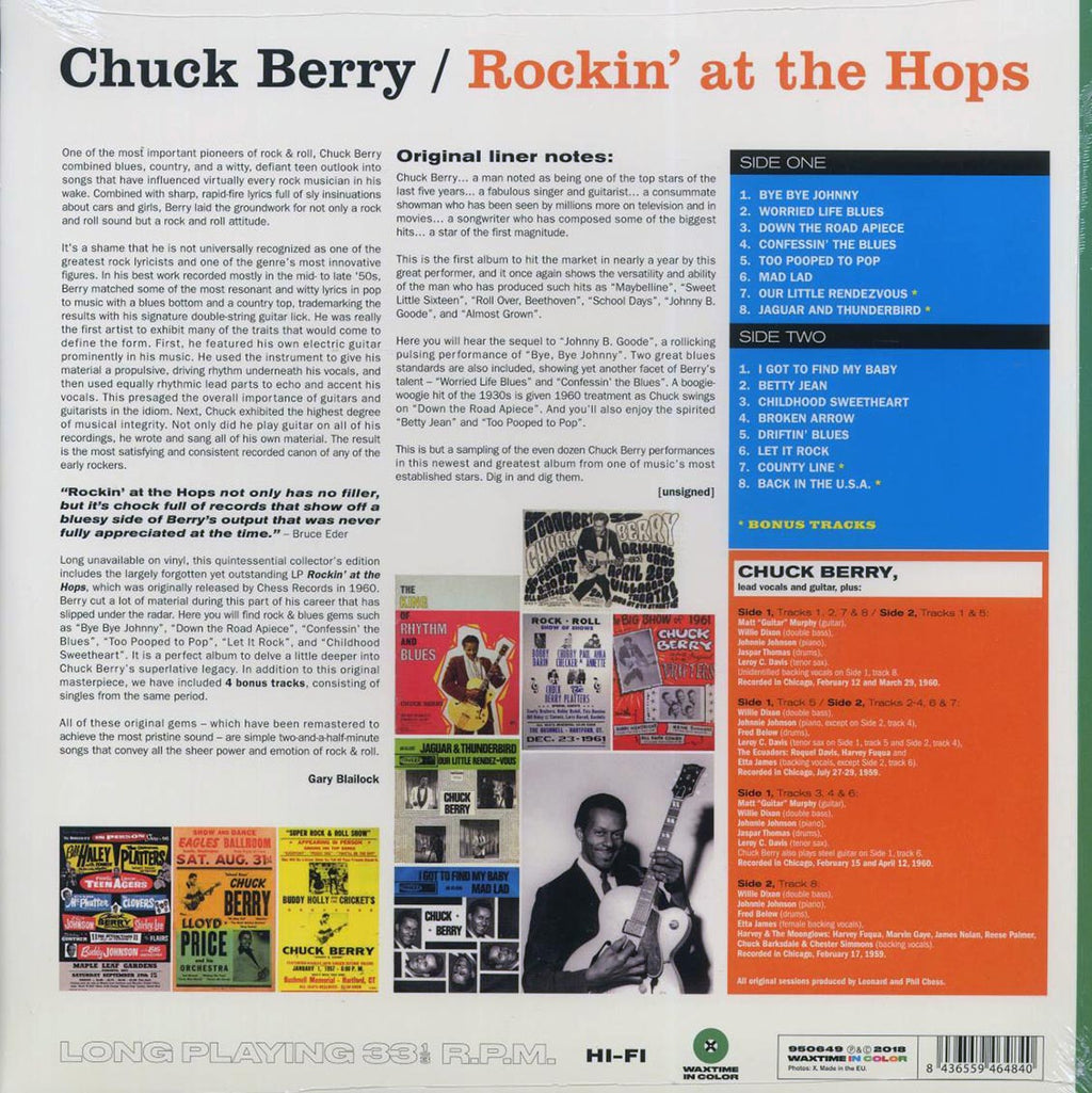 Chuck Berry - Rockin' At The Hops (+4 bonus tracks) (ltd. ed.) (180g) (green vinyl) Vinyl Record