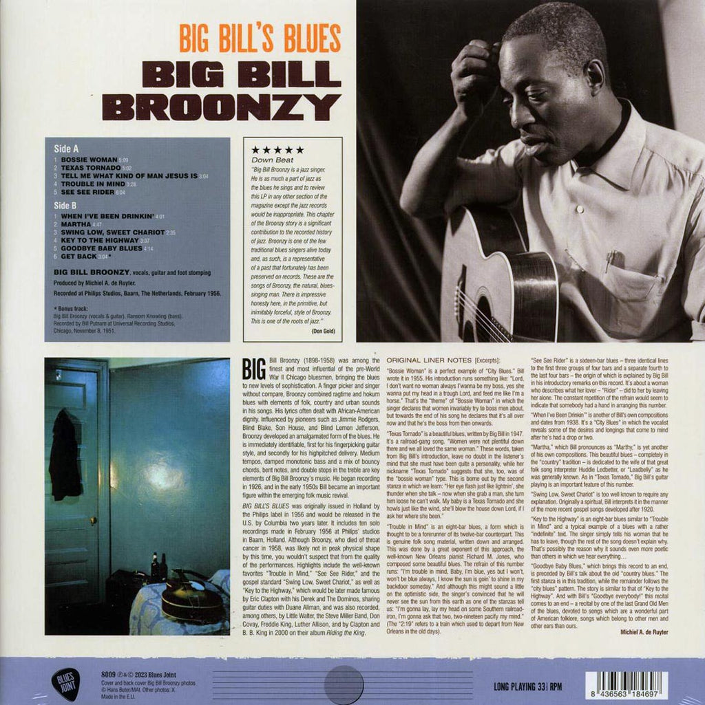 Big Bill Broonzy - Big Bill's Blues (+bonus track) (ltd. ed.) (180g) Vinyl Record