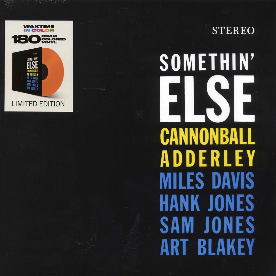 Cannonball Adderley, Miles Davis, Hank Jones, Sam Jones, Art Blakey - Somethin' Else (+bonus track) (ltd. ed.) (180g) (orange vinyl) Vinyl Record