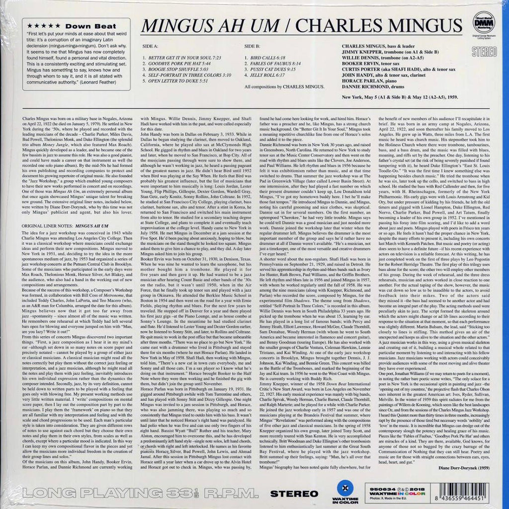 Charles Mingus - Mingus Ah Um (ltd. ed.) (180g) (blue vinyl) Vinyl Record