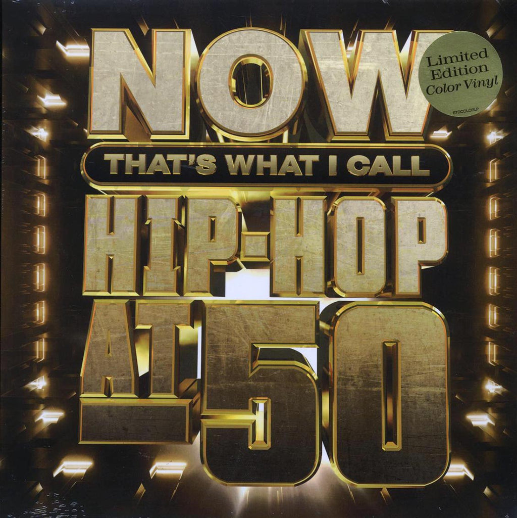 Sugarhill Gang, Grandmaster Flash, Public Enemy, Nas, Notorious BIG, OutKast, 50 Cent, Snoog Dogg, Future, Run-DMC, Etc. - Now That's What I Call Hip-Hop At 50 (2xLP) (black ice vinyl) Vinyl Record