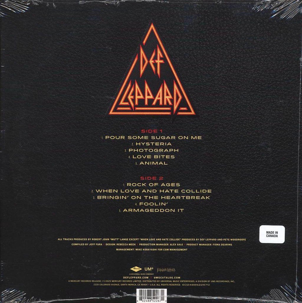 Def Leppard - Greatest Hits (orange/yellow vinyl) Vinyl Record