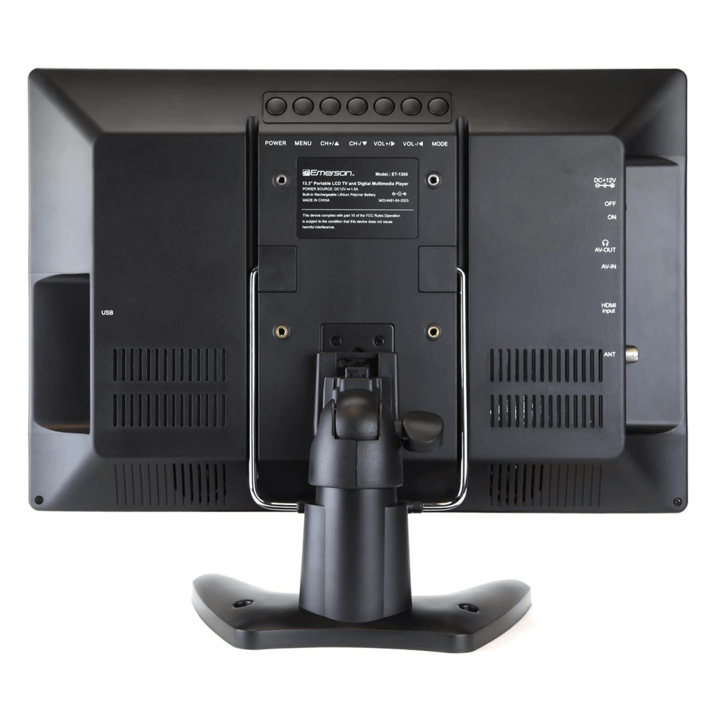 Emerson 13.3" Portable Rechargeable 12V ACDC TV - Refurbished