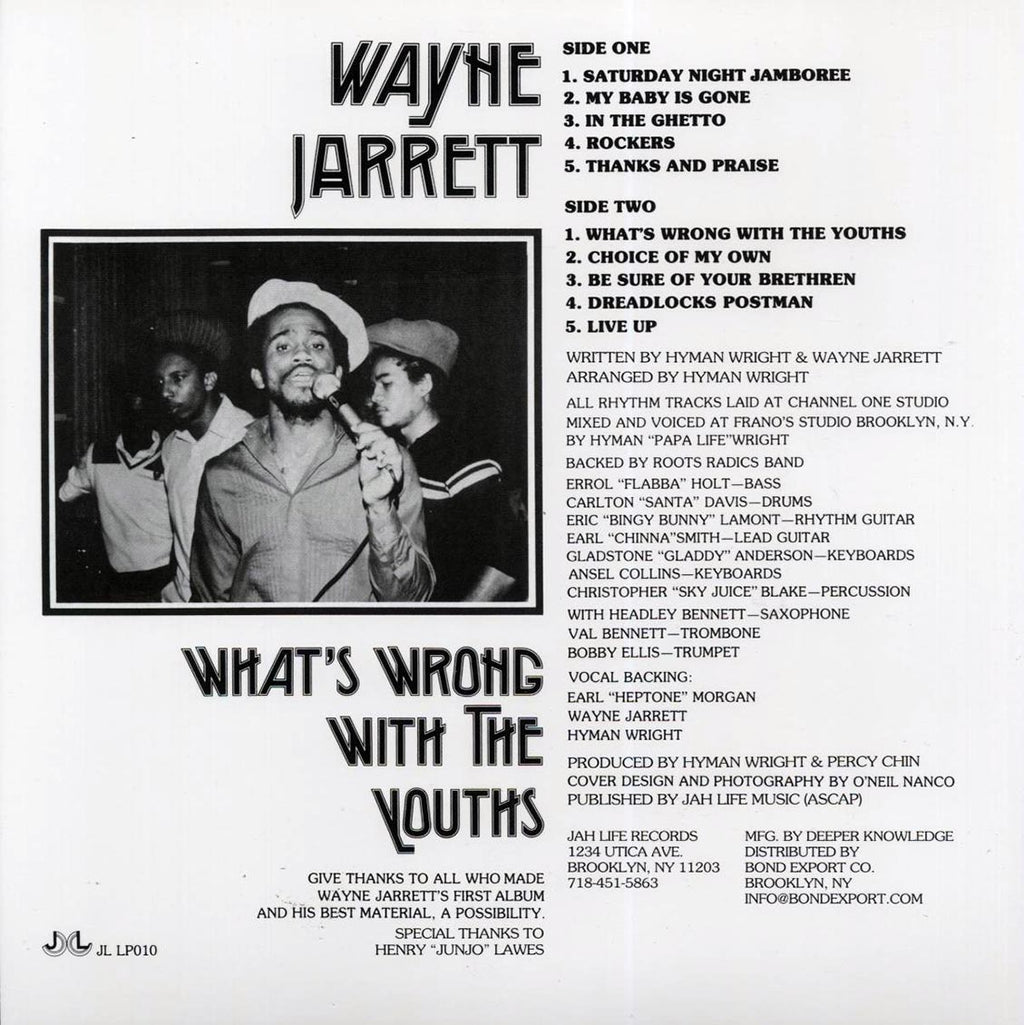 Wayne Jarrett - What's Wrong With The Youths Vinyl Record