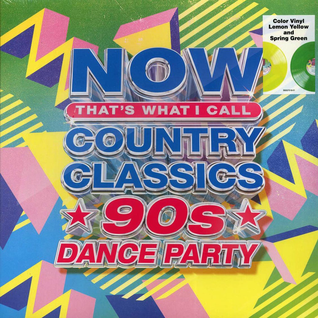 George Strait, Shania Twain, Faith Hill, Travis Tritt, Vince Gill, Etc. - Now That's What I Call Country Classics 90s Dance Party (2xLP) (yellow/green vinyl) Vinyl Record