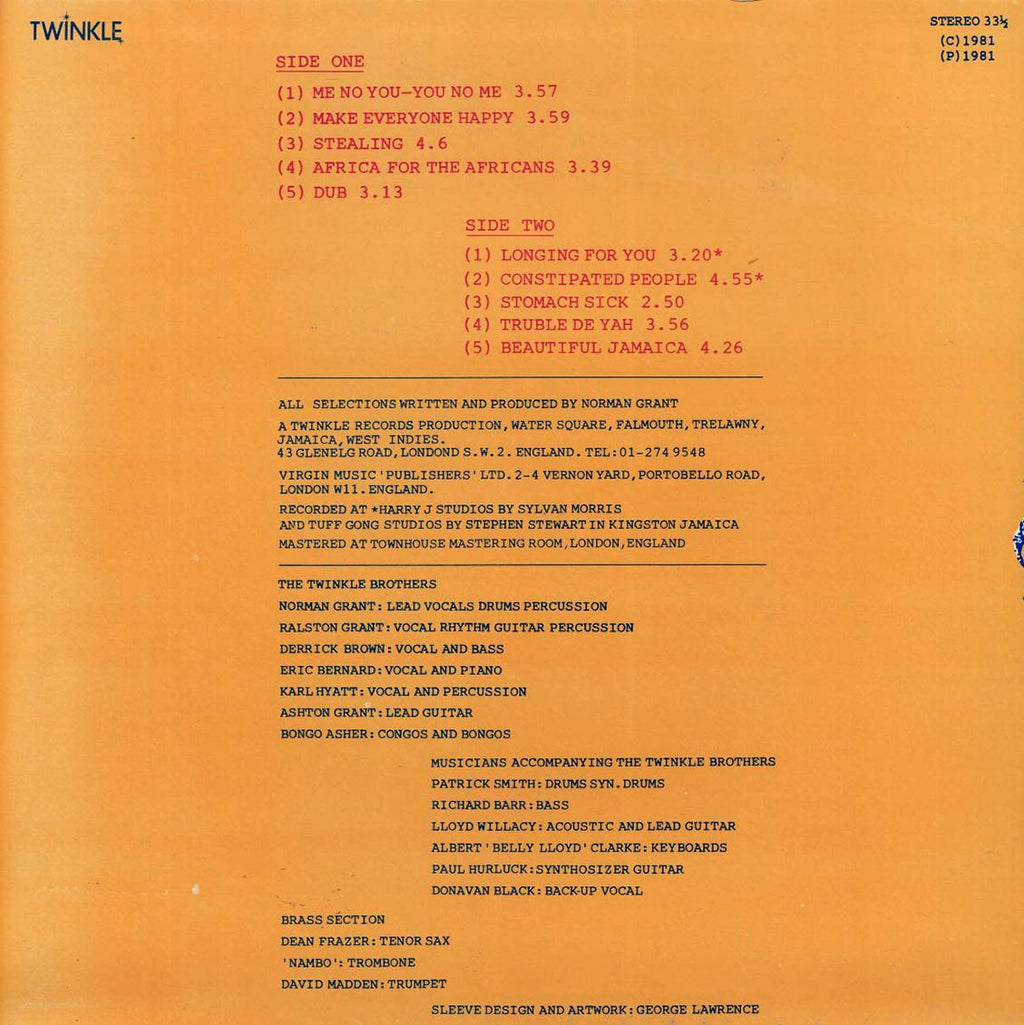Twinkle Brothers - Me No You, You No Me Vinyl Record