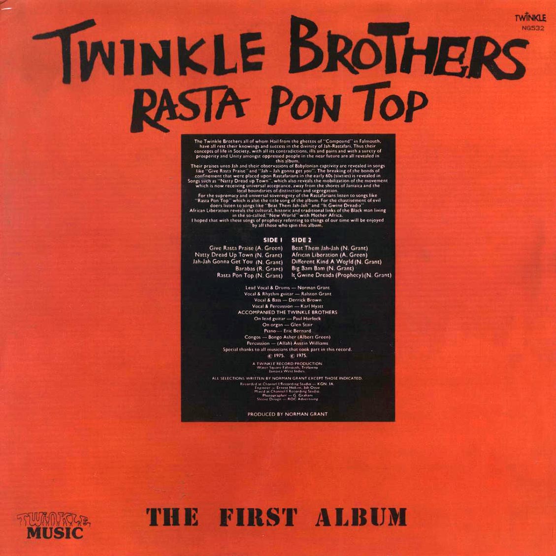 Twinkle Brothers - Rasta Pon Top: The First Album Vinyl Record