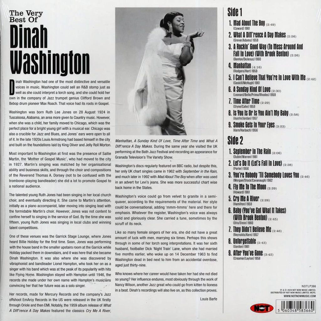 Dinah Washington - The Very Best Of Dinah Washington (180g) (red vinyl) Vinyl Record