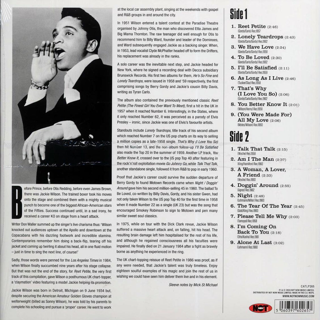 Jackie Wilson - Reet Petite: The Best Of Jackie Wilson (180g) Vinyl Record