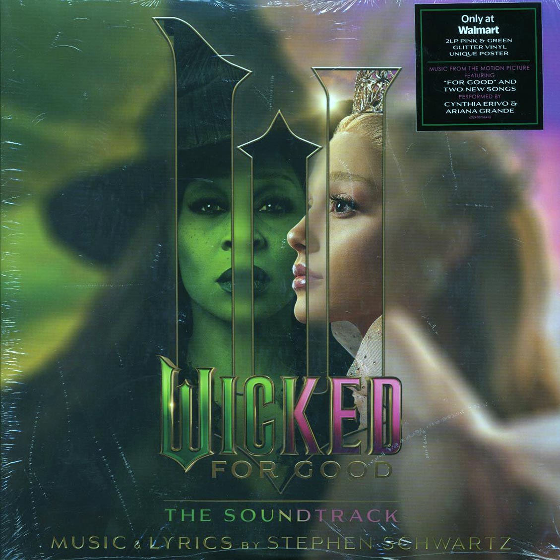 Stephen Schwartz, Cynthia Erivo, Ariana Grande, Etc. - Wicked: For Good The Soundtrack (+2 bonus tracks) (2xLP) (pink glitter/green glitter vinyl) Vinyl Record
