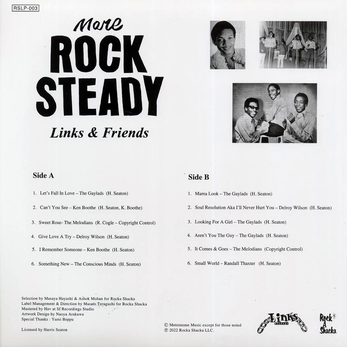 Gaylads, The Melodians, Ken Boothe, Delroy Wilson, Etc. - More Rock Steady: Links & Friends (Japan press) (180g) Vinyl Record