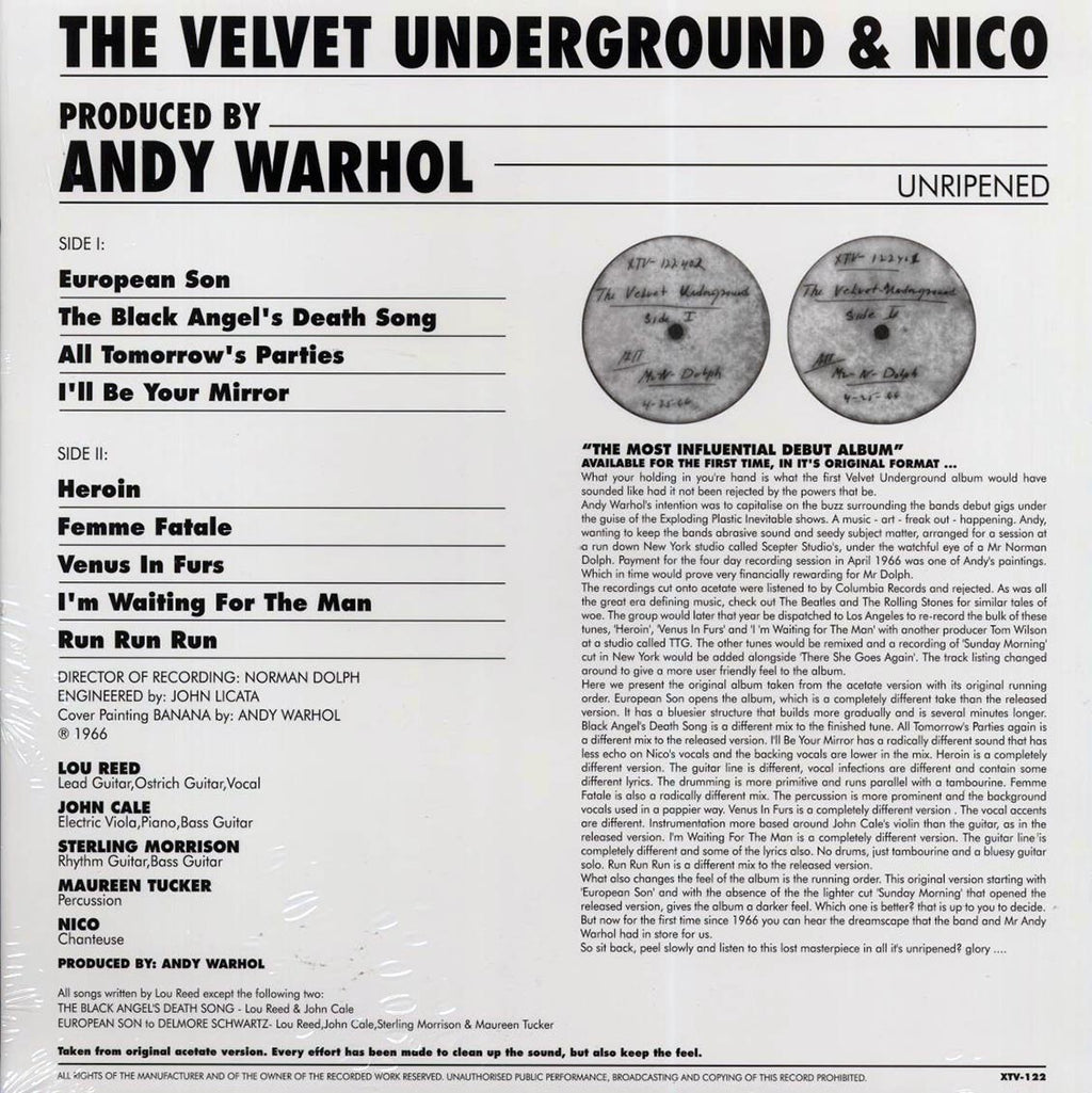 The Velvet Underground & Nico - Unripened: Norman Dolph's Acetate Vinyl Record