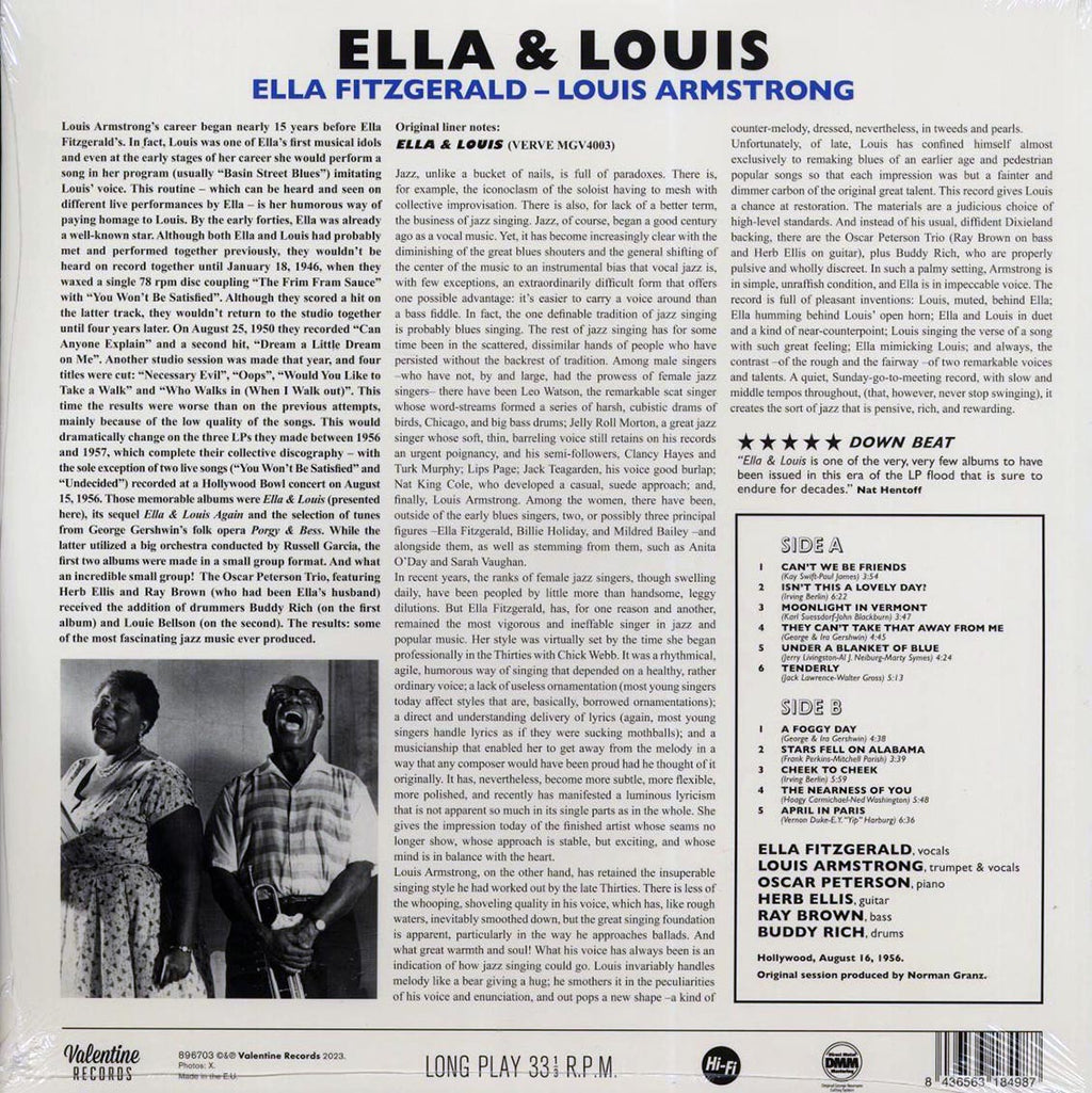 Ella Fitzgerald, Louis Armstrong - Ella And Louis (mono) (180g) Vinyl Record