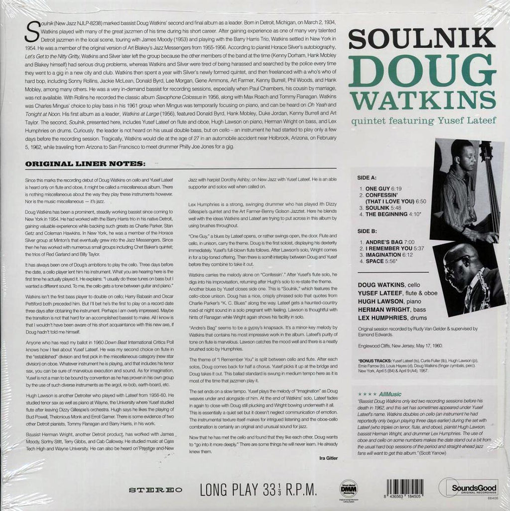 Doug Watkins Quintet - Soulnik (+2 bonus tracks) (180g) Vinyl Record