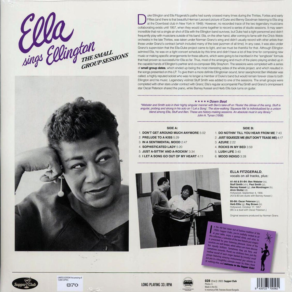 Ella Fitzgerald - Ella Sings Ellington (180g) Vinyl Record