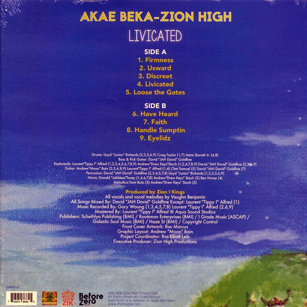 Akae Beka (Vaughn Benjamin/Midnite) - Livicated (Zion High) Vinyl Record