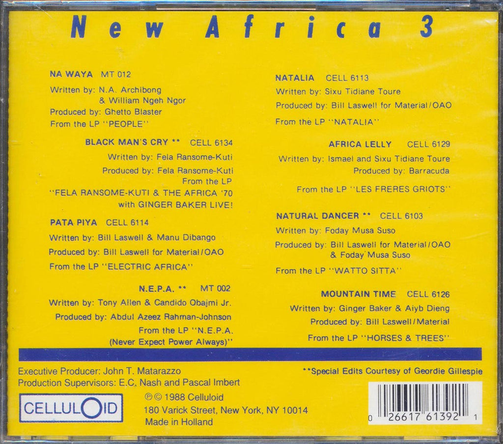 Fela Kuti, Manu Dibango, Tony Allen, Toure Kunde, Ginger Baker - New Africa 3 Music CD