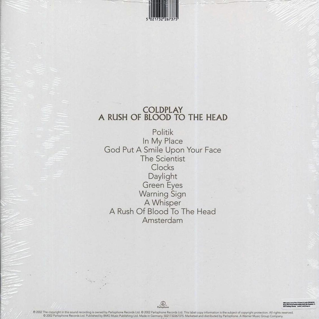 Coldplay - A Rush Of Blood To The Head Vinyl Record
