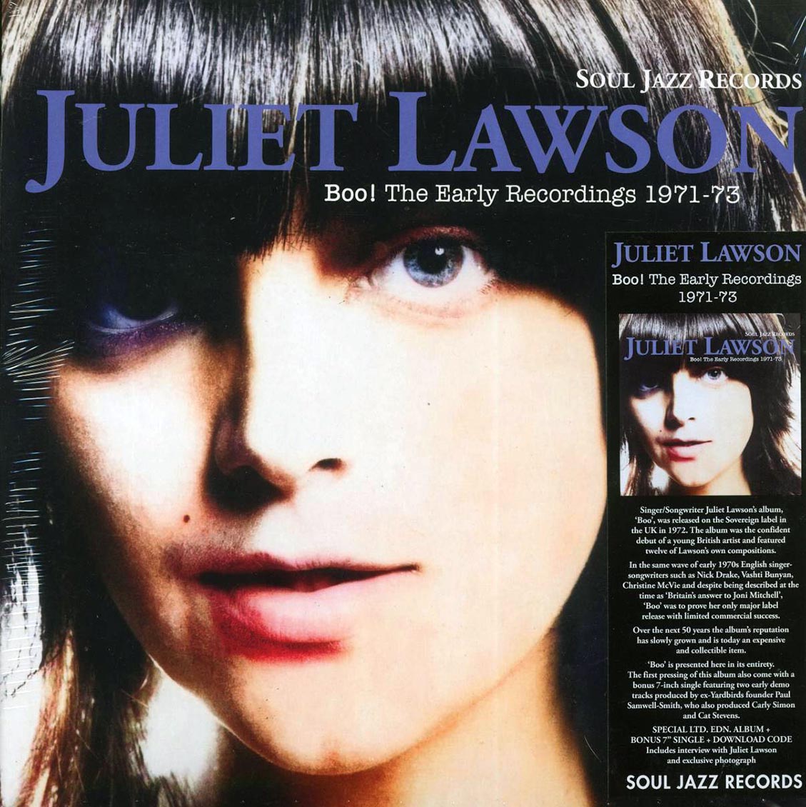 Juliet Lawson - Boo! The Early Recordings 1971-73 (ltd. ed.) (incl. a bonus 45rpm vinyl) Vinyl Record