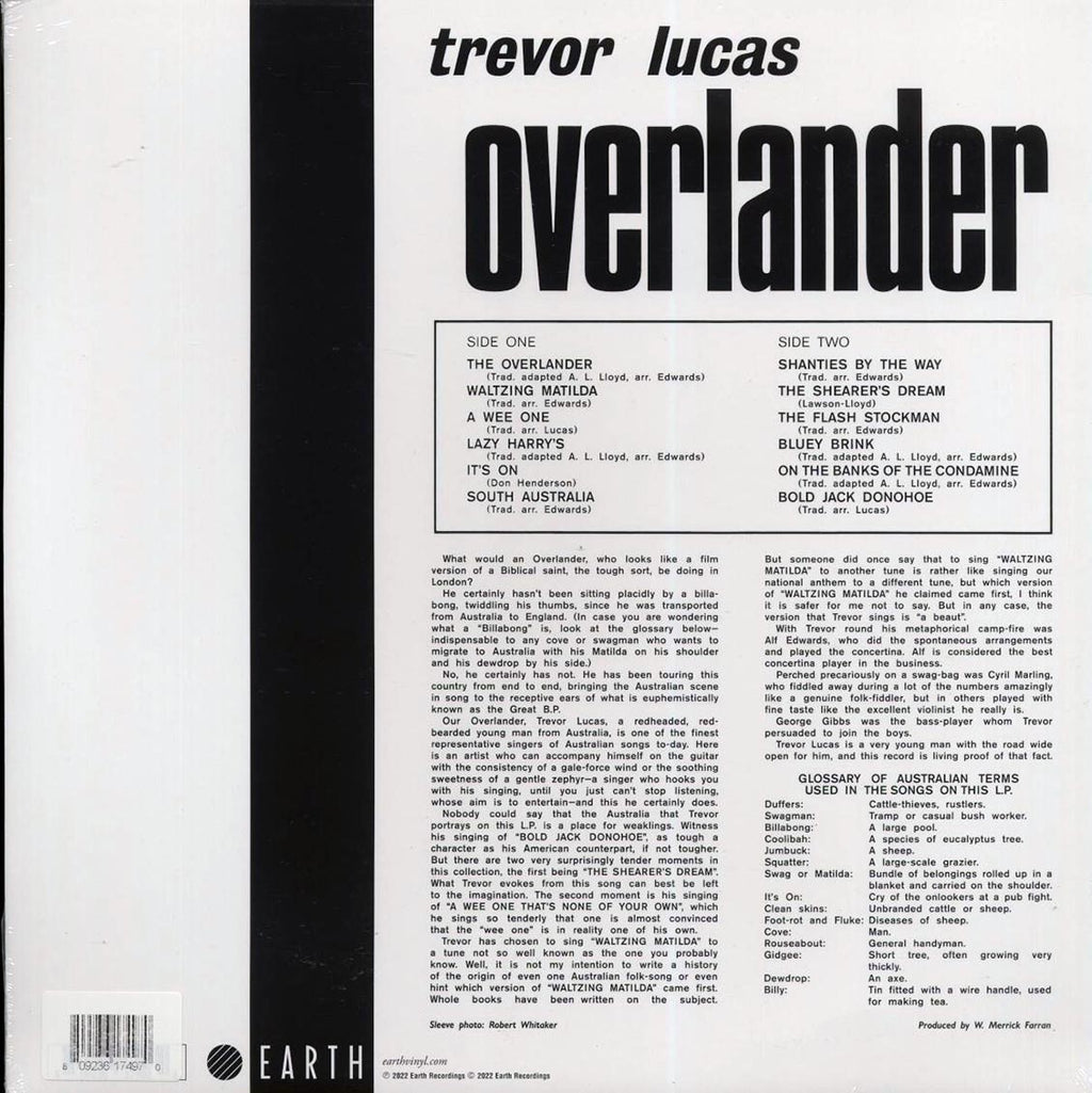 Trevor Lucas - Overlander (RSD 2022) (orange vinyl) Vinyl Record