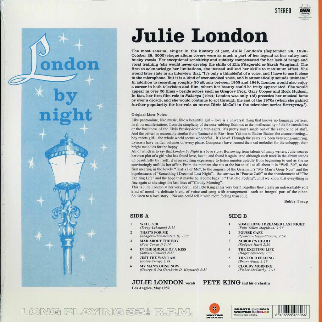 Julie London, Pete King & His Orchestra - London By Night (ltd. ed.) (180g) (orange vinyl) Vinyl Record