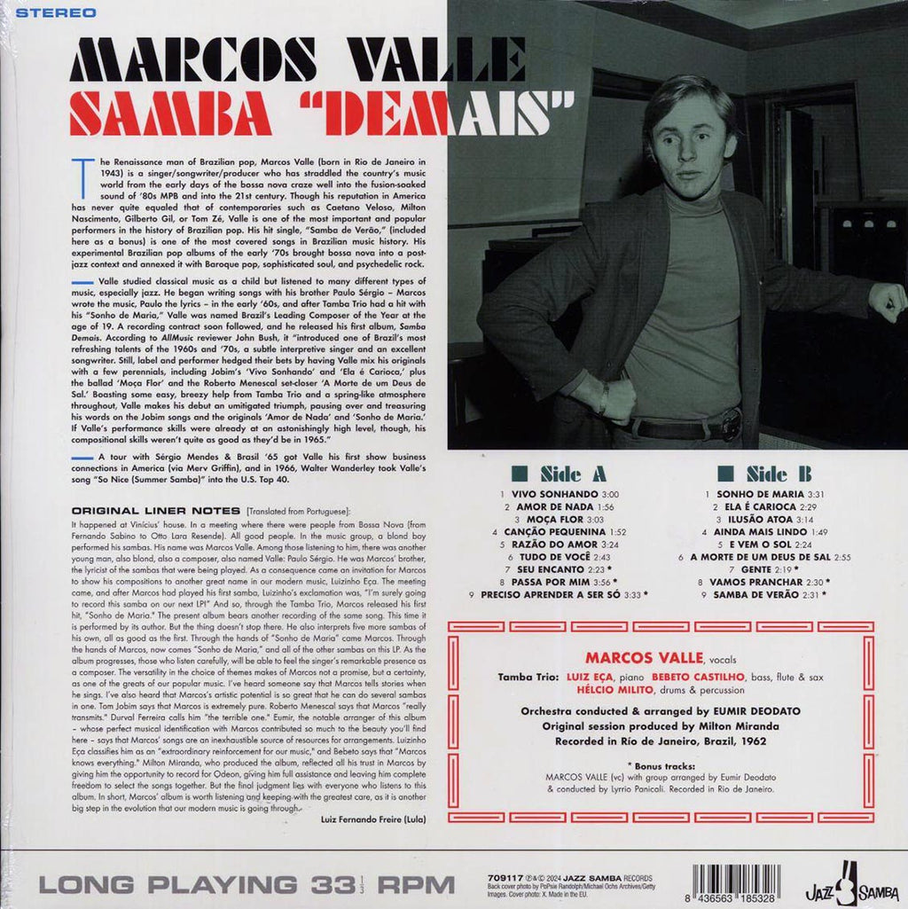 Marcos Valle - Samba Demais (+6 bonus tracks) (ltd. ed.) (180g) Vinyl Record