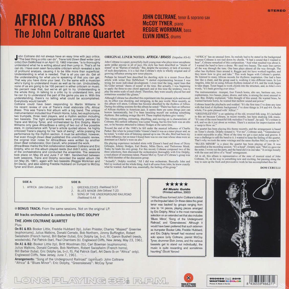 John Coltrane Quartet - Africa/Brass (+bonus track) (ltd. ed.) (180g) (orange vinyl) Vinyl Record
