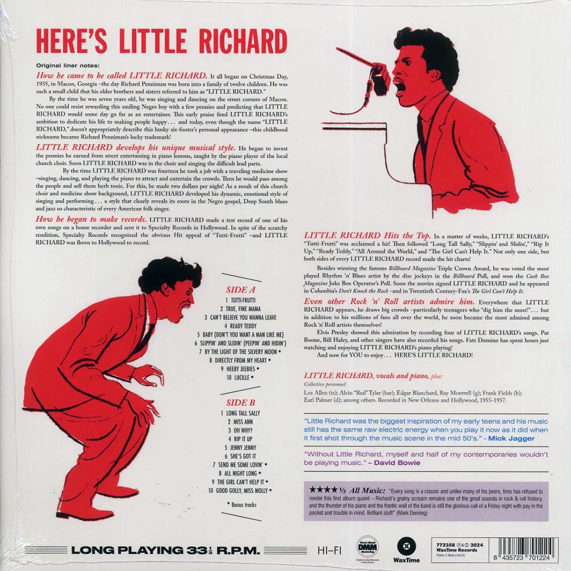 Little Richard - Here's Little Richard (+8 bonus tracks) (ltd. ed.) (180g) Vinyl Record