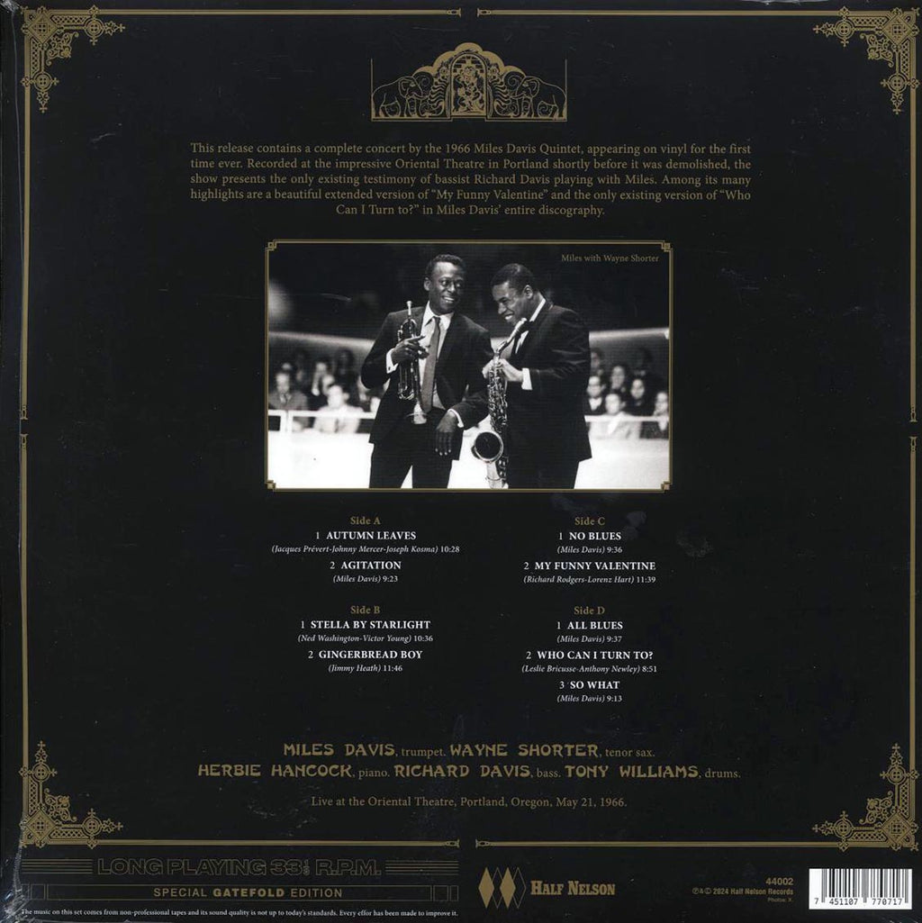 Miles Davis Quintet - Live At The Oriental Theatre 1966 (ltd. ed.) (2xLP) (180g) Vinyl Record