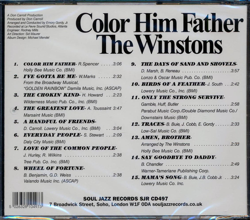 The Winstons - Color Him Father (+4 bonus tracks) Music CD