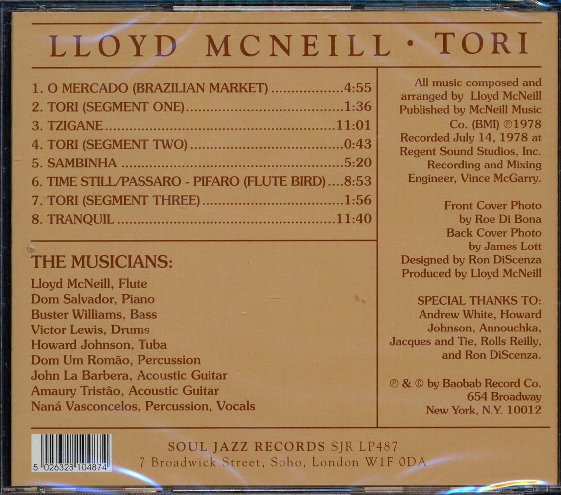 Lloyd McNeill - Tori (remastered) Music CD