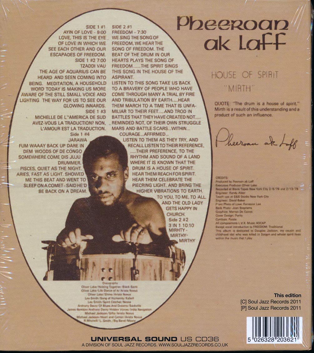 Pheeroan Ak Laff - House Of Spirit: Mirth Music CD