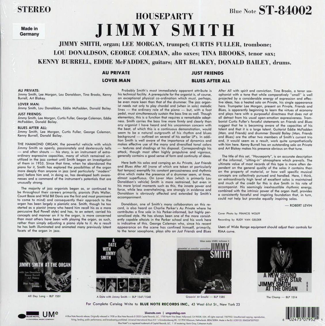 Jimmy Smith - House Party (180g) (audiophile) Vinyl Record