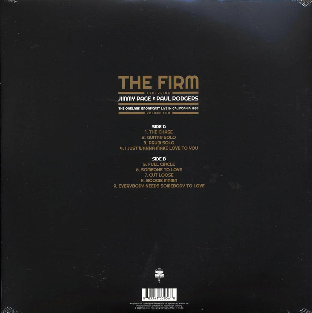 The Firm, Jimmy Page, Paul Rogers - The Oakland Broadcast Volume 2: Live In California Vinyl Record