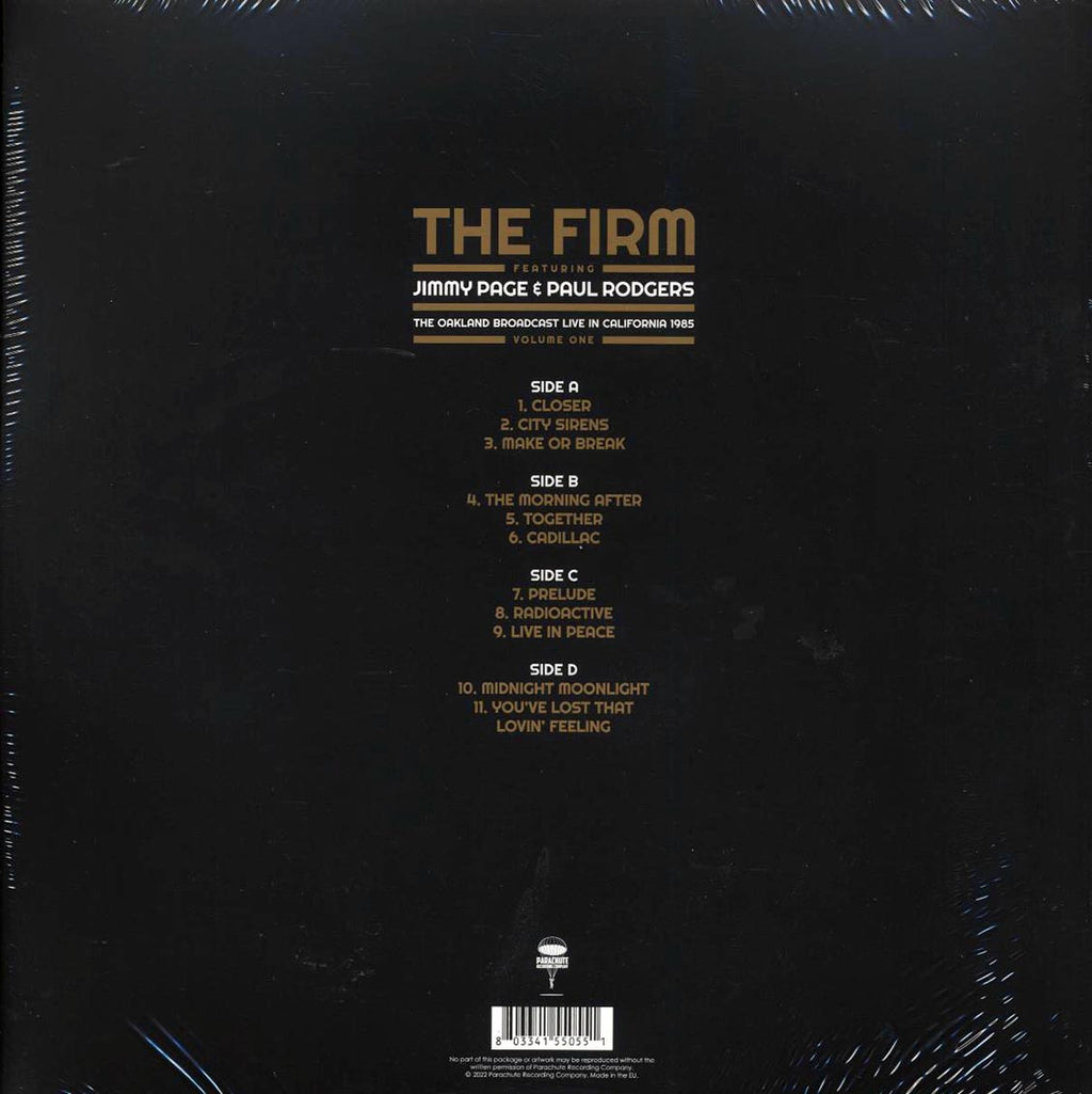 The Firm, Jimmy Page, Paul Rogers - The Oakland Broadcast Volume 1: Live In California 1985 (2xLP) Vinyl Record