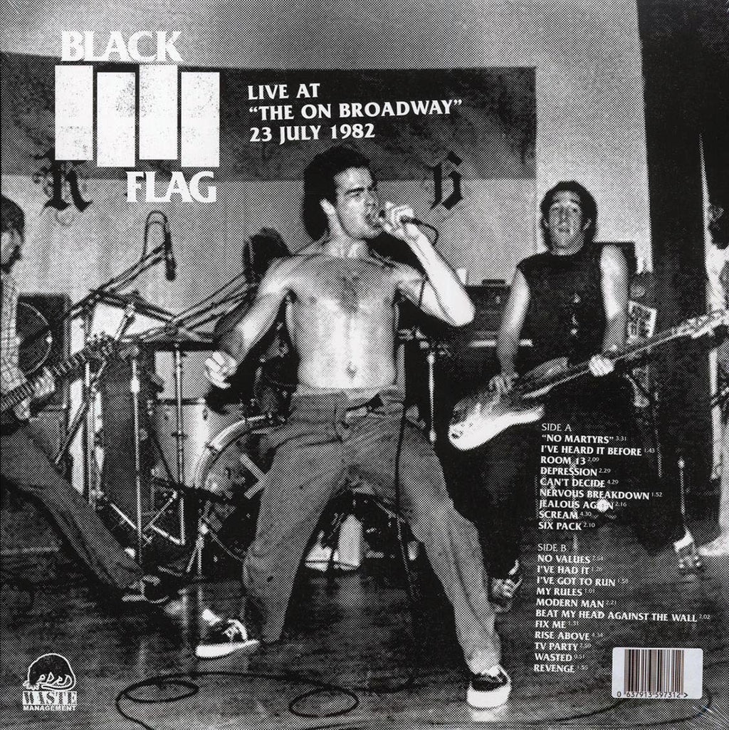 Black Flag - Live At The On Broadway 23 July 1982 Vinyl Record