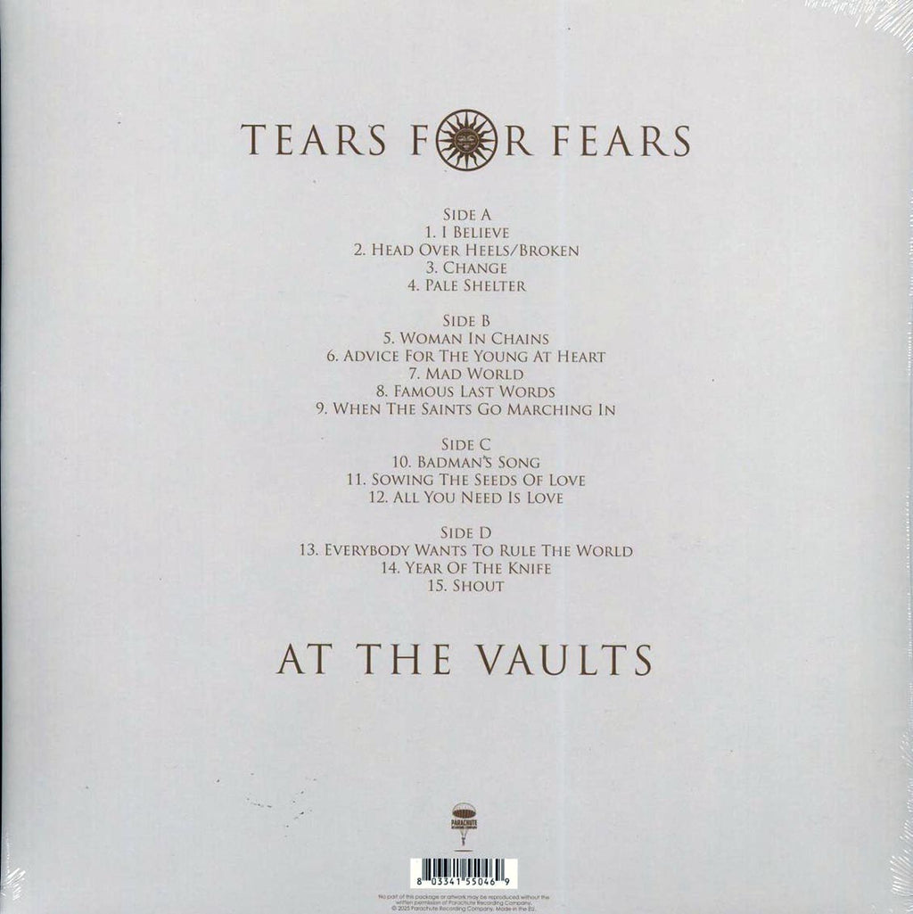 Tears For Fears - At The Vaults: Santa Barbara, CA, 26th May 1990 (2xLP) Vinyl Record