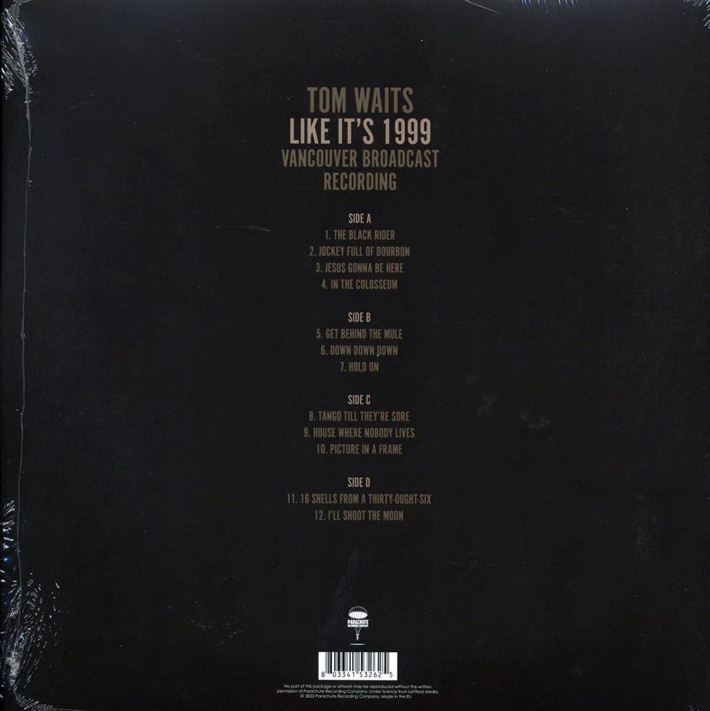 Tom Waits - Like It's 1999: Vancouver Broadcast Recording (2xLP) Vinyl Record