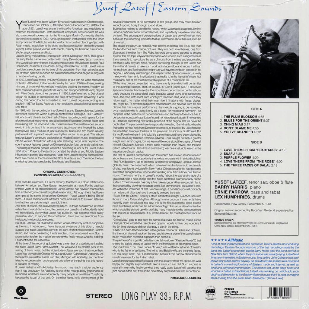 Yusef Lateef - Eastern Sounds (+bonus track) (ltd. ed.) (180g) (remastered) Vinyl Record