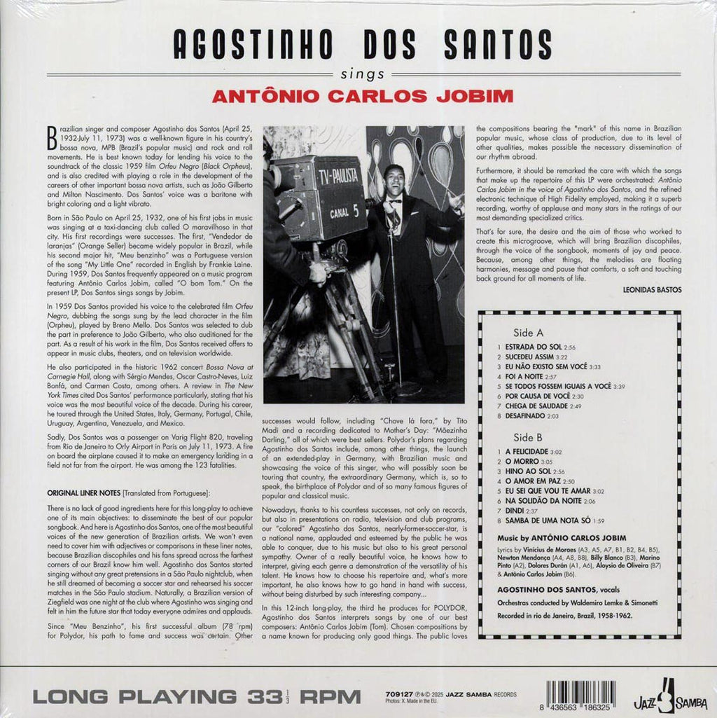Agostinho Dos Santos - Sings Antonio Carlos Jobim (ltd. ed.) (180g) Vinyl Record