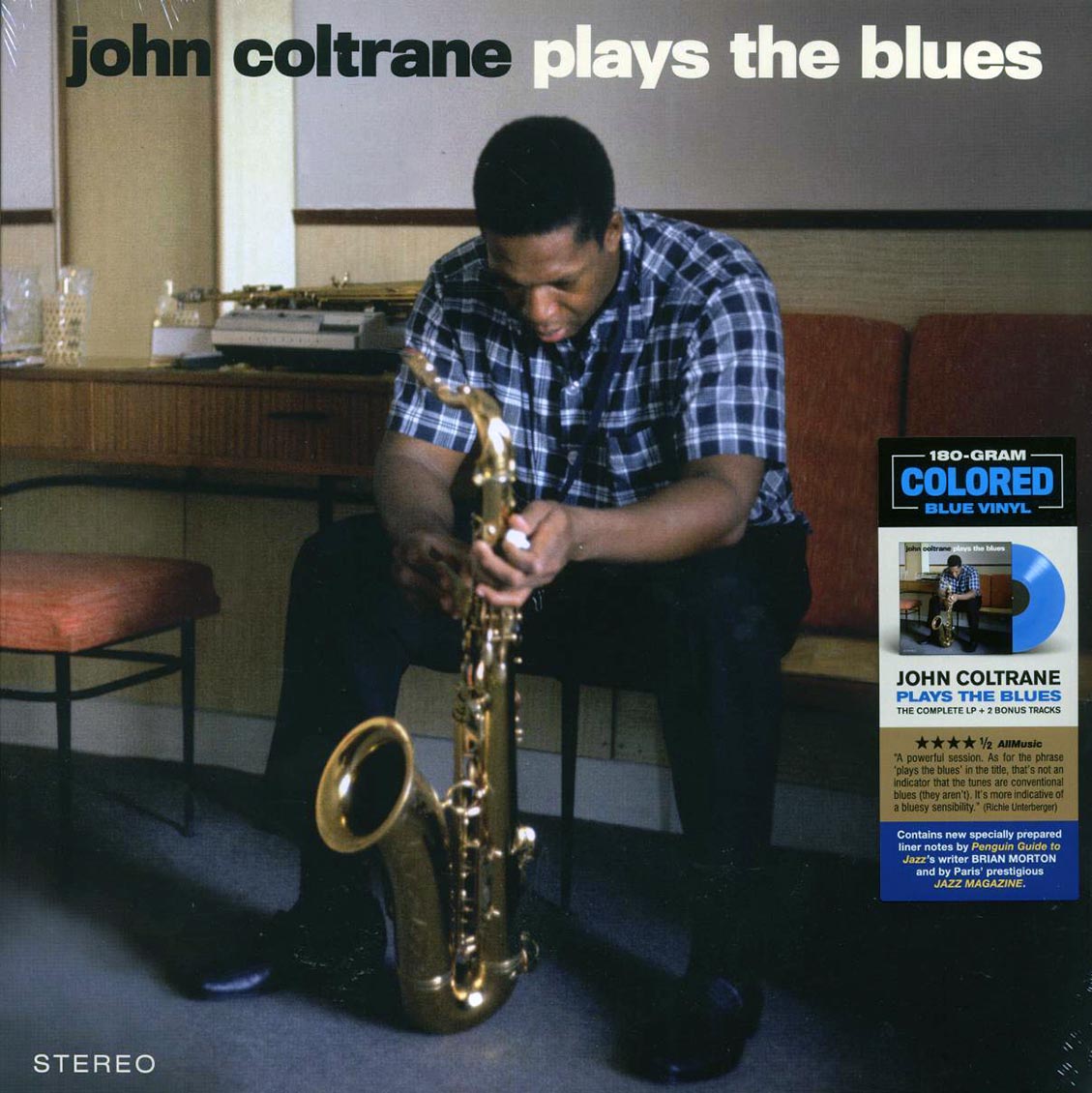 John Coltrane - John Coltrane Plays The Blues (+2 bonus tracks) (ltd. ed.) (180g) (blue vinyl) Vinyl Record