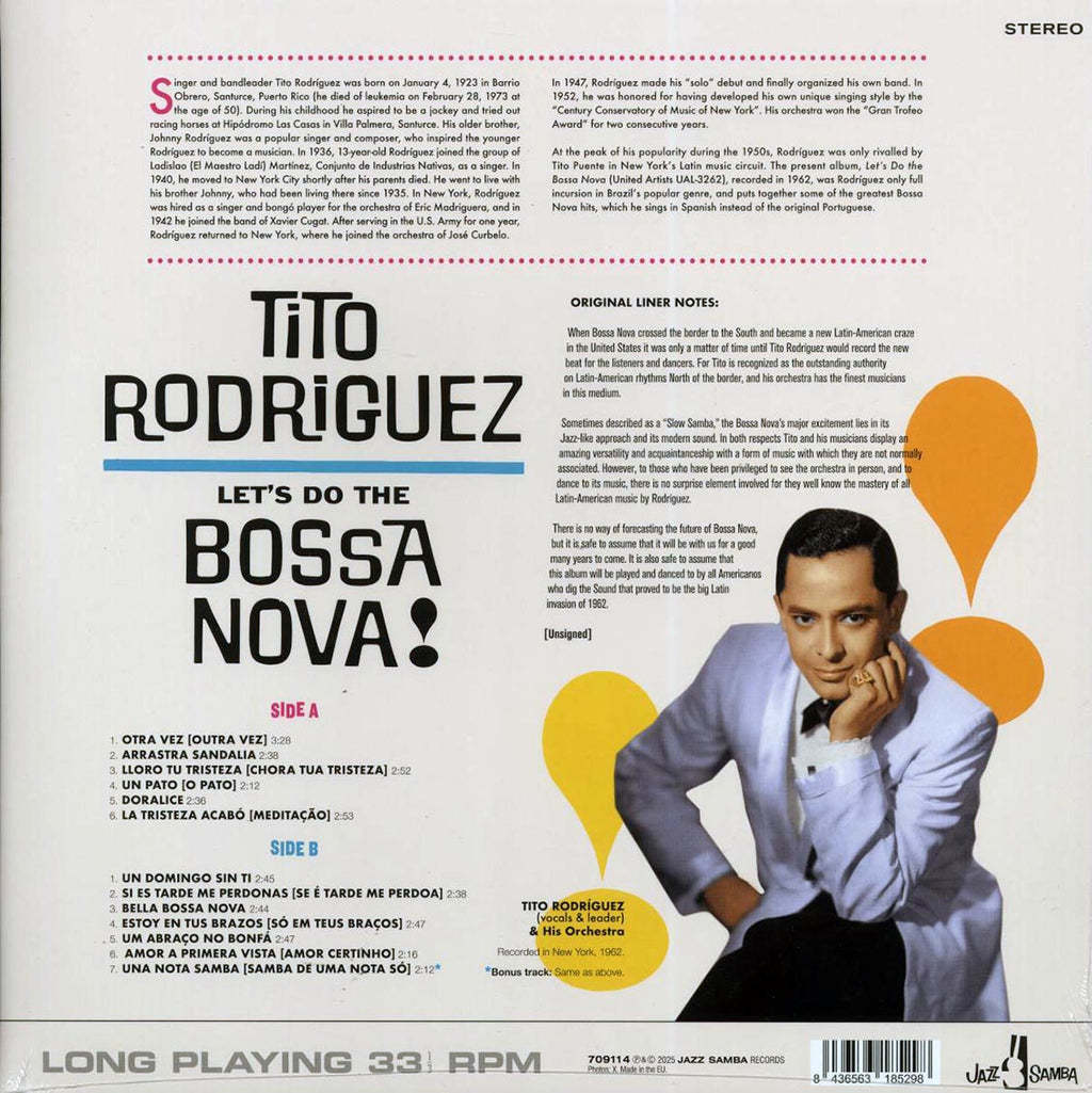Tito Rodriguez & His Orchestra - Let's Do The Bossa Nova (+bonus track) (ltd. ed.) (180g) Vinyl Record