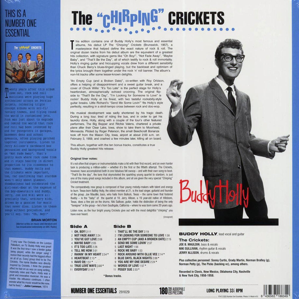 The Crickets - The Chirping Crickets (22 tracks) (+10 bonus tracks) (ltd. ed.) (180g) Vinyl Record
