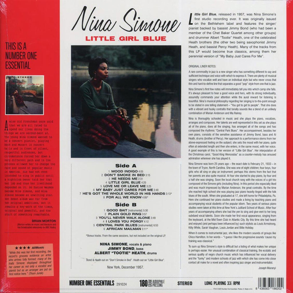 Nina Simone - Little Girl Blue (+3 bonus tracks) (ltd. ed.) (180g) Vinyl Record