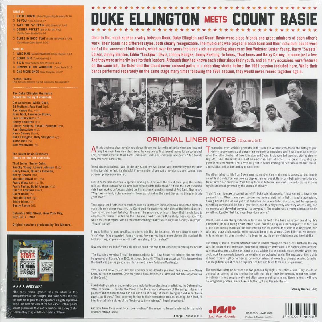Duke Ellington Orchestra, Count Basie Orchestra - Duke Ellington Meets Count Basie: Battle Royal (+2 bonus tracks) (ltd. ed.) (180g) Vinyl Record