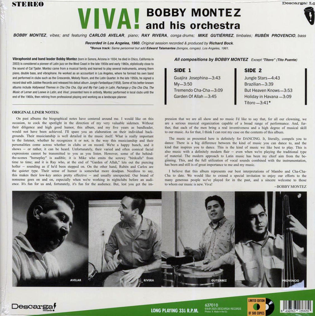 Bobby Montez & His Orchestra - Viva! Montez (+bonus track) (ltd. ed.) (180g) Vinyl Record