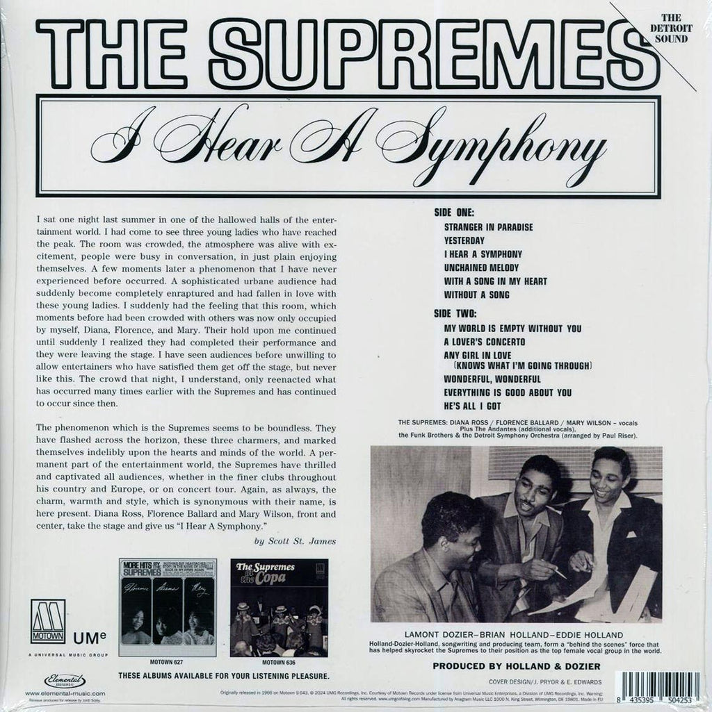 The Supremes - I Hear A Symphony (ltd. ed.) (green vinyl) Vinyl Record