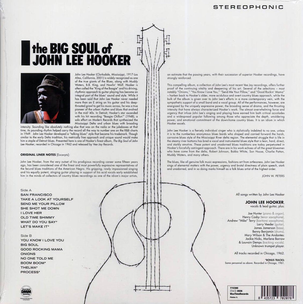 John Lee Hooker - The Big Soul Of John Lee Hooker (+5 bonus tracks) (ltd. ed.) (180g) Vinyl Record