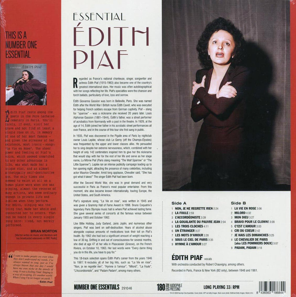 Edith Piaf - Essential (ltd. ed.) (180g) Vinyl Record