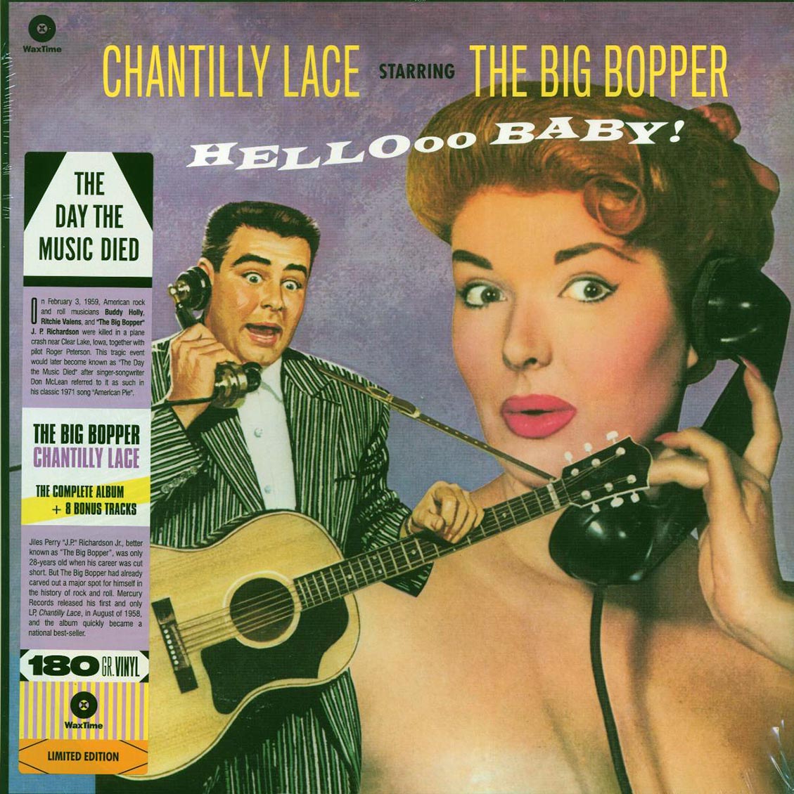 Big Bopper - Chantilly Lace Starring The Big Bopper: Hellooo Baby! (+8 bonus tracks) (ltd. ed.) (180g) Vinyl Record